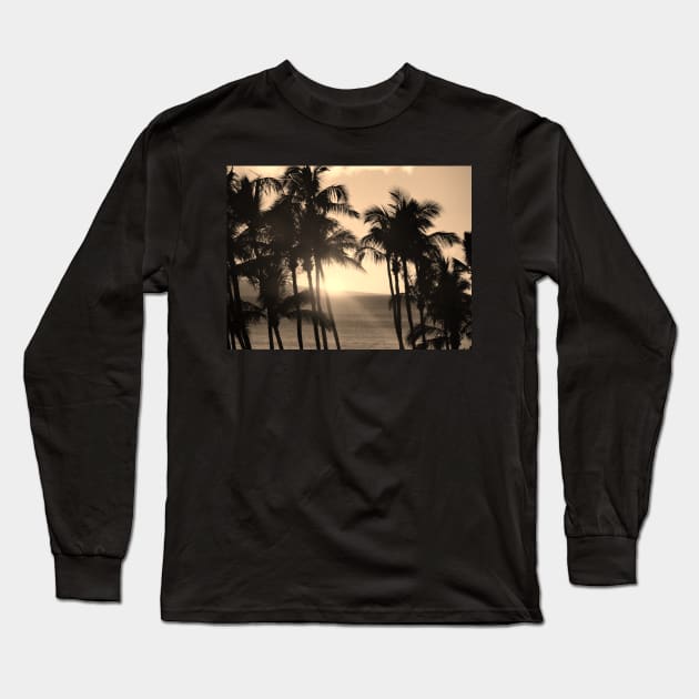 Tropical island Paradise Long Sleeve T-Shirt by Coreoceanart